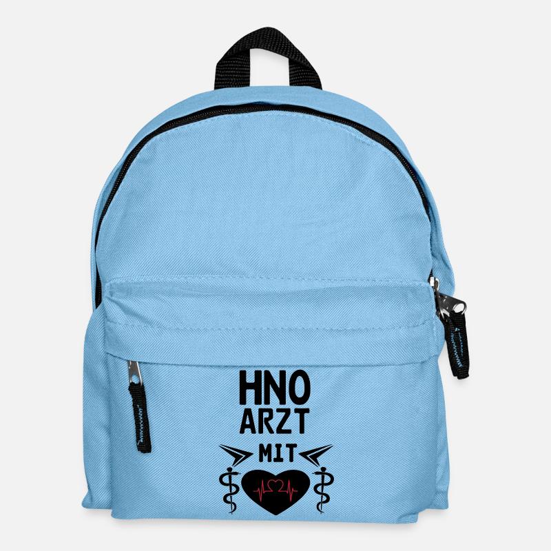 HNO Arzt mit Herz Geschenk - Kinder Rucksack - Hellblau
