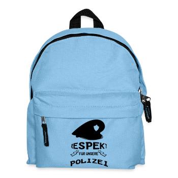 Polizei Respekt Geschenk - Kinder Rucksack - Hellblau - Vorne