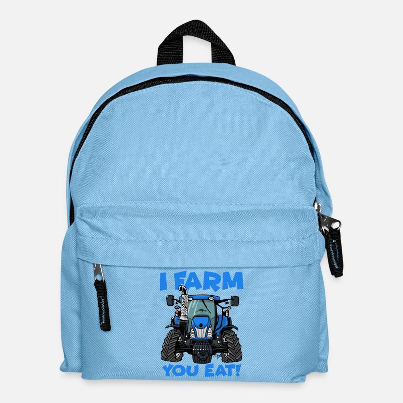 Ich Bauernhofs NH essen - Kinder Rucksack - Hellblau
