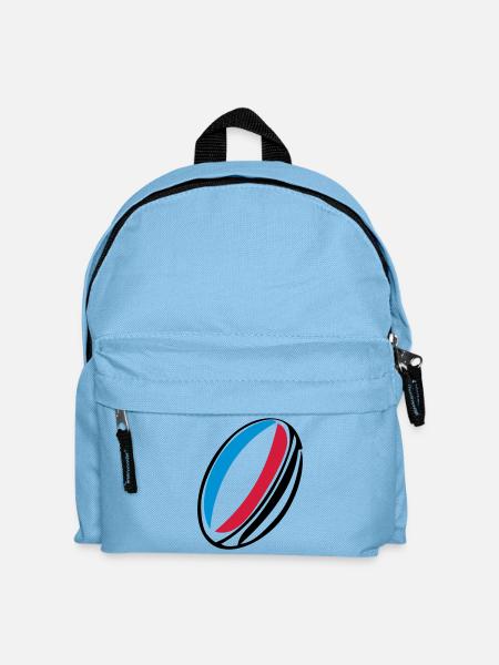 ballon rugby france - Sac à dos Enfant - bleu clair