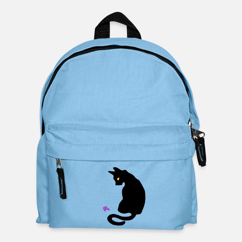 Katze - Kinder Rucksack - Hellblau