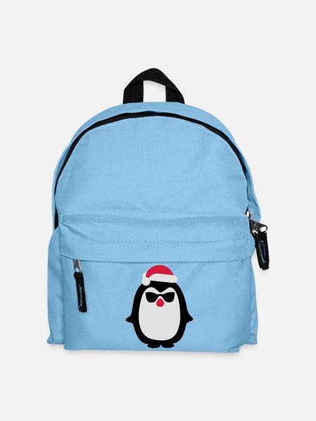 Santa penguin - Kids' Backpack - light blue