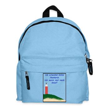 Therapie? - Ich muss nur nach Texel! - Kinder Rucksack - Hellblau - Vorne