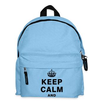 KEEP CALM AND - Kinder Rucksack - Hellblau - Vorne
