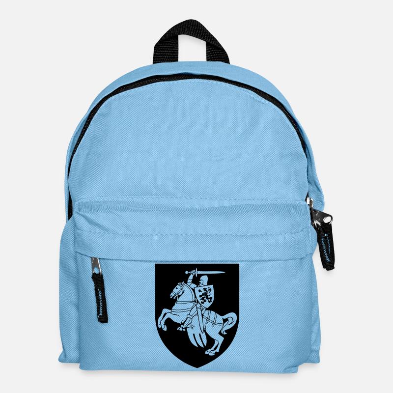 Ritter mit Schild - Wappen - Kinder Rucksack - Hellblau