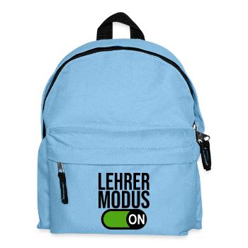 Lehrer Modus (schwarz) - Kinder Rucksack - Hellblau - Vorne