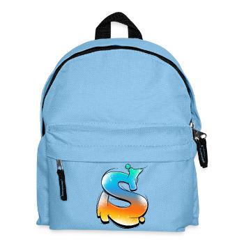 Éclaboussures de néon en S - Sac à dos Enfant - bleu clair - Devant