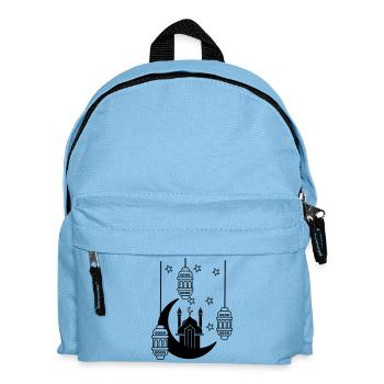 Moschee in Mondlicht und Sternen - Kinder Rucksack - Hellblau - Vorne