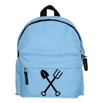 Spade Rake Rake Symbol Symbole de jardin Outils - Sac à dos Enfant - bleu clair - Devant