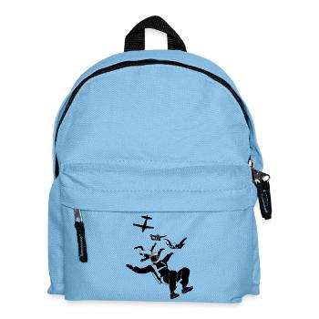 Fallschirm Action, Fallschirmspringer - Kinder Rucksack - Hellblau - Vorne