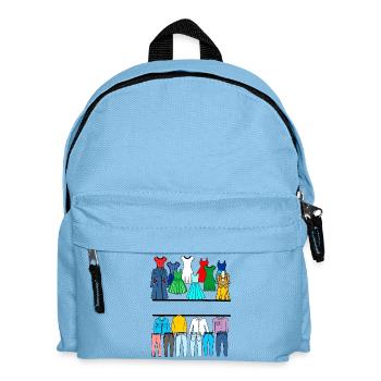 Bannière textuelle de vêtements pour femmes et filles - Sac à dos Enfant - bleu clair - Devant