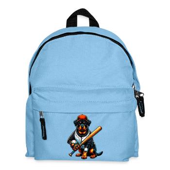 Rottweiler baseball dog - Kids' Backpack - light blue - Front