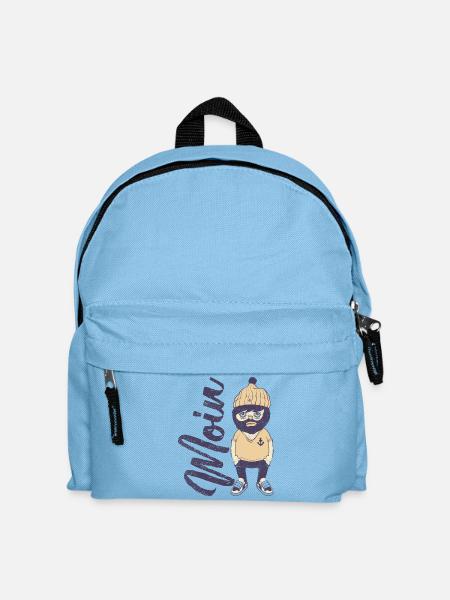 Moin Seemann Kapitän Bremen Hamburg Humor - Kinder Rucksack - Hellblau