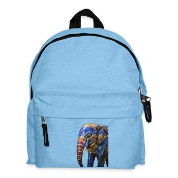 éléphant, paillettes, éléphant avec des paillettes, or, - Sac à dos Enfant - bleu clair - Devant