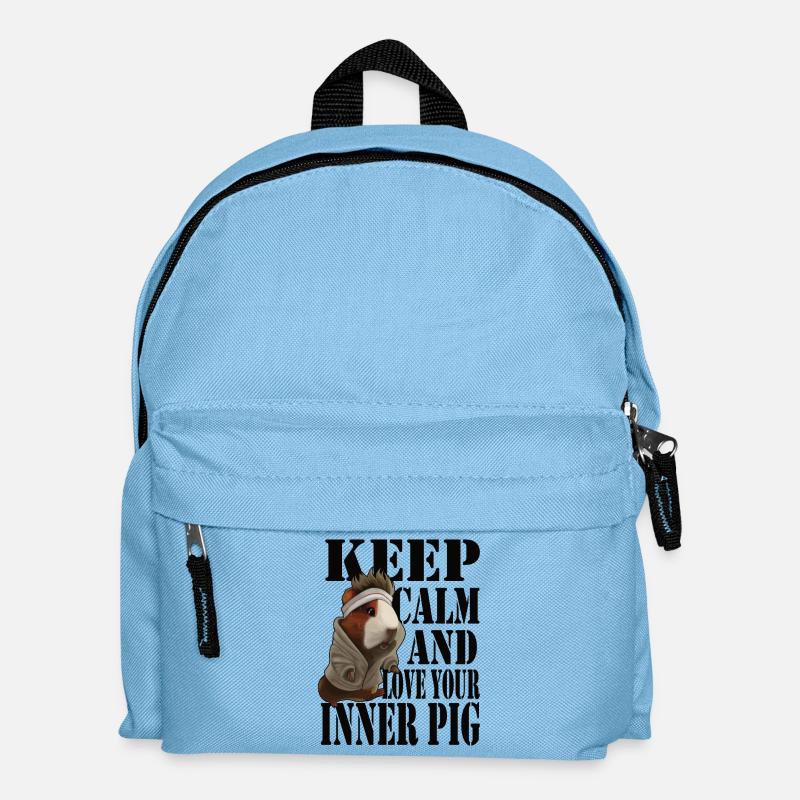Keep Calm and Love Your Inner Pig - Kinder Rucksack - Hellblau
