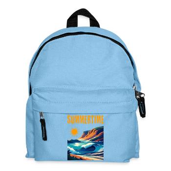 Summertime - beautiful summer design - Kids' Backpack - light blue - Front
