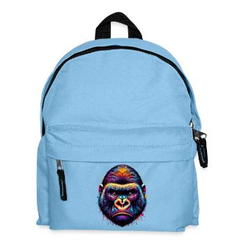 Gorilla - Kinder Rucksack - Hellblau - Vorne