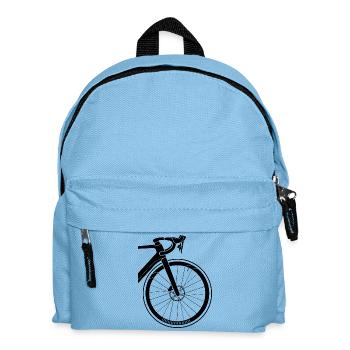 Fahrrad Detail Rennrad Gravel Illustration Logo - Kinder Rucksack - Hellblau - Vorne