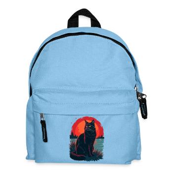 cat in the dark - Sac à dos Enfant - bleu clair - Devant