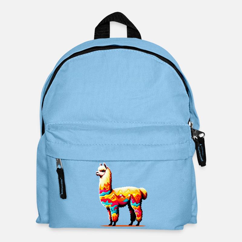 Alpaka - Kinder Rucksack - Hellblau