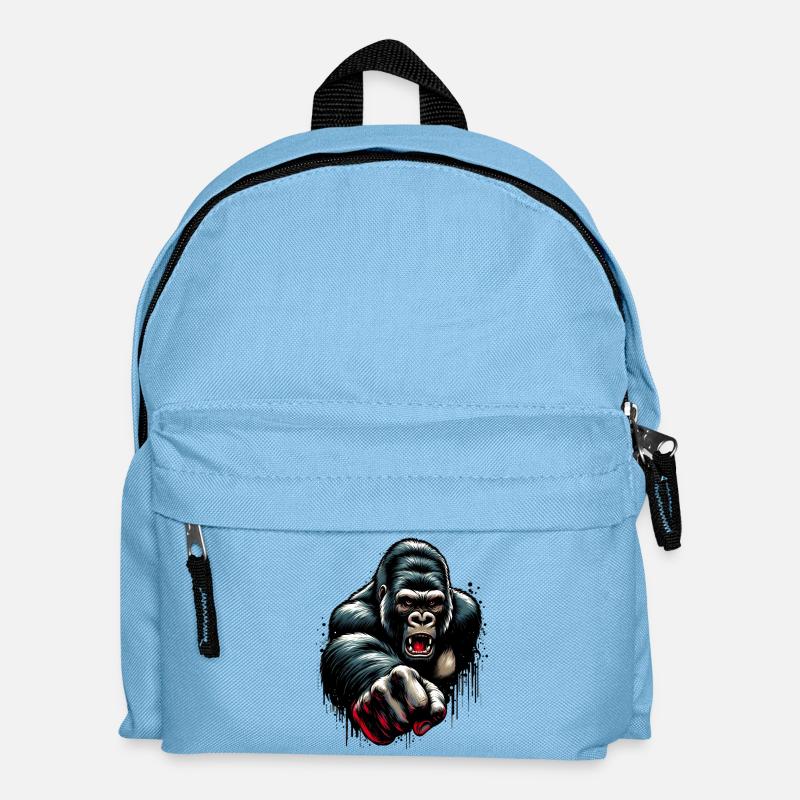 Gorilla - Kinder Rucksack - Hellblau