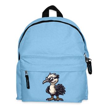 Strauß Comic Cool - Kinder Rucksack - Hellblau - Vorne