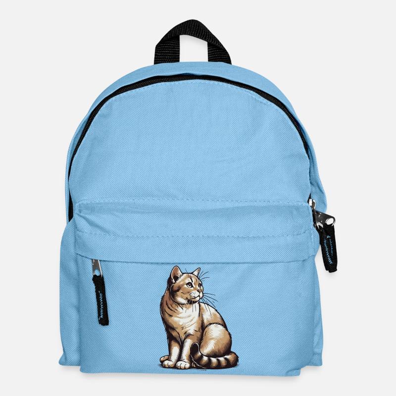 Chat - Sac à dos Enfant - bleu clair