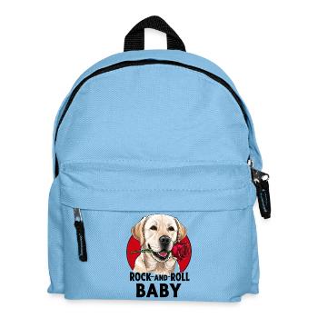Rock And Roll Baby Hund - Kinder Rucksack - Hellblau - Vorne