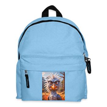 super cute african animals– Secretary Bird - Kids' Backpack - light blue - Front