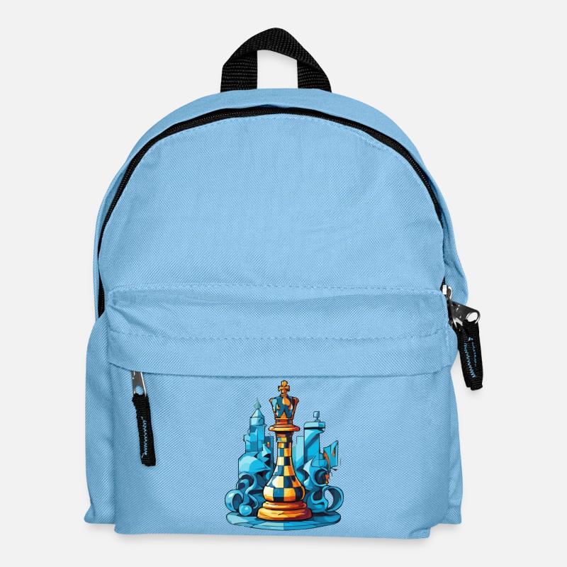 Roi des échecs - Sac à dos Enfant - bleu clair