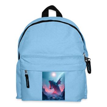 Leviathan, biblische Seeschlange des Nahen Ostens - Kinder Rucksack - Hellblau - Vorne