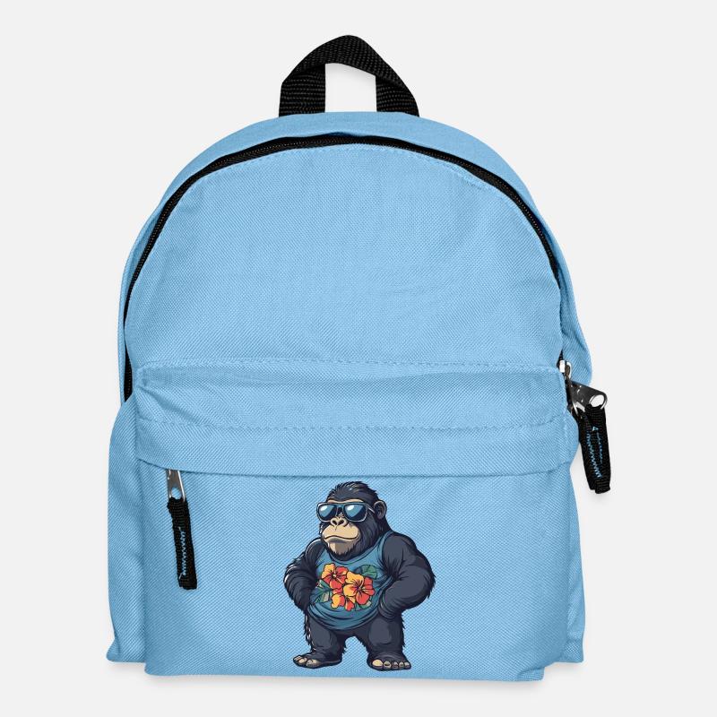 Gorilla Comic Vacation - Sac à dos Enfant - bleu clair