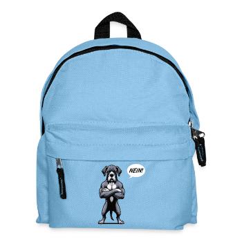 Nein Deutsche Dogge Doggen Doggenbesitzer - Kinder Rucksack - Hellblau - Vorne