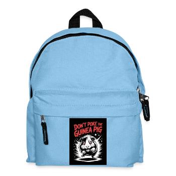 Don't Poke the Guinea Pig Motto - Kids' Backpack - light blue - Front