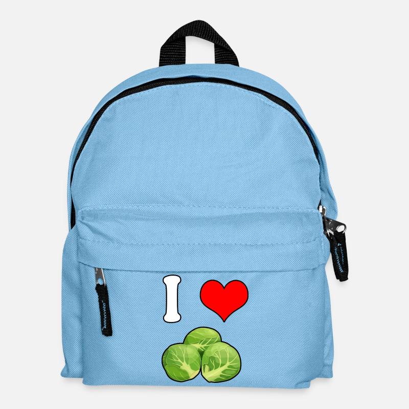 Ich Liebe Rosenkohl - Kinder Rucksack - Hellblau