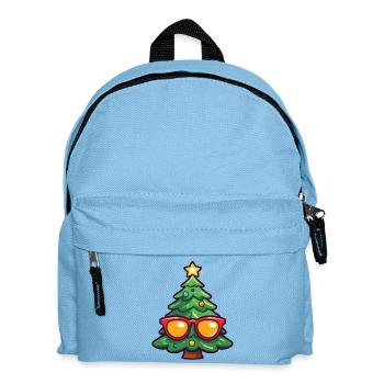 Sapin de Noël festif avec lunettes de soleil - Sac à dos Enfant - bleu clair - Devant