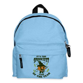 Gruselige Jahreszeit Kürbis - Kinder Rucksack - Hellblau - Vorne