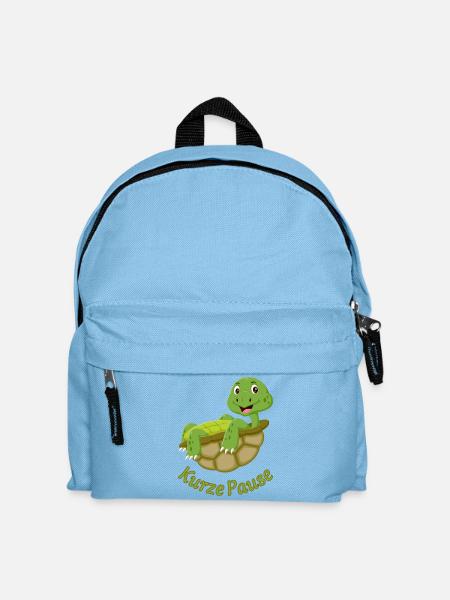 Niedlicher Schildkröten Cartoon Druck Pause - Kinder Rucksack - Hellblau