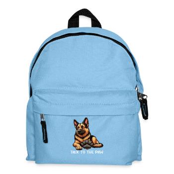Parlez à la patte Berger allemand - Sac à dos Enfant - bleu clair - Devant