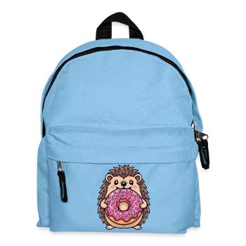 Süßer Igel mit Donut Cartoon Nachtisch Zuckerware - Kinder Rucksack - Hellblau - Vorne