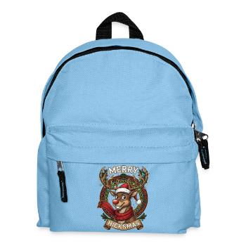 Rentier Rudolph Comic - Weihnachtsgeschenk - Kinder Rucksack - Hellblau - Vorne