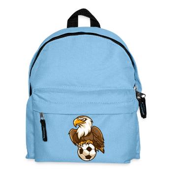 Adler Kick Fußball Motiv - Kinder Rucksack - Hellblau - Vorne