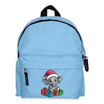 Cadeaux de Noël pour éléphants - Sac à dos Enfant - bleu clair - Devant
