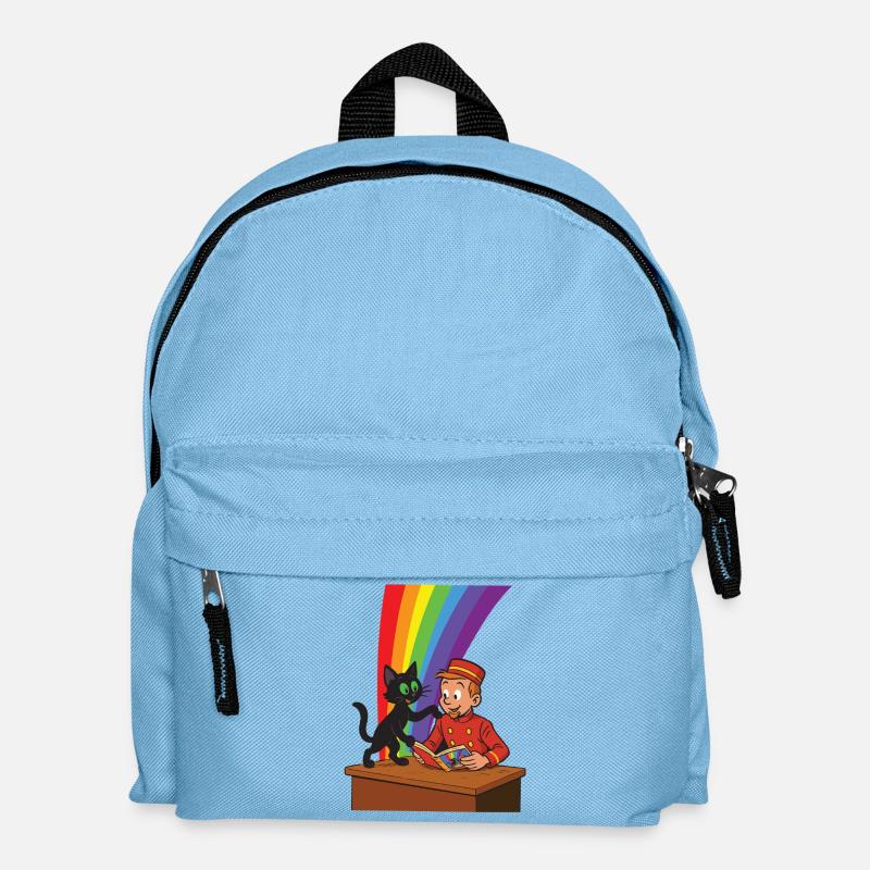 Franky & Meeko – Lesen - Kinder Rucksack - Hellblau