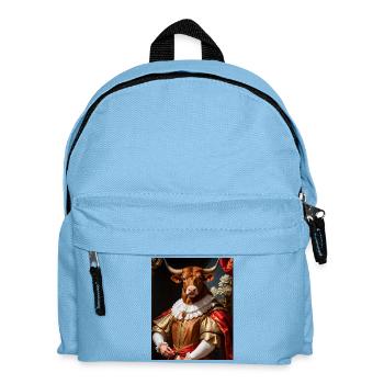 Majestic bull – king of the Baroque - Kids' Backpack - light blue - Front