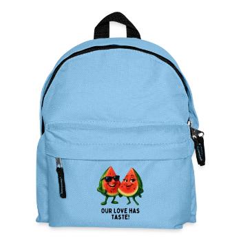 Melonenliebe mit Geschmack - Kinder Rucksack - Hellblau - Vorne