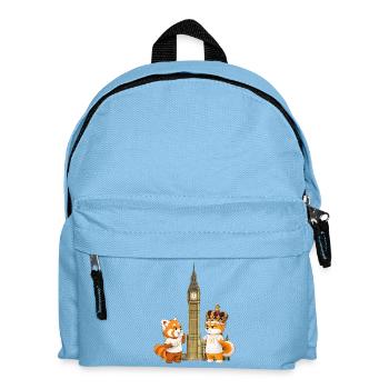 Faul und grummelig in London - Kinder Rucksack - Hellblau - Vorne