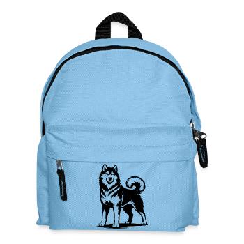 Alaskan Malamute in a proud pose - Kids' Backpack - light blue - Front