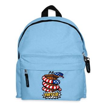 They are lying! Politics Snake - Kids' Backpack - light blue - Front