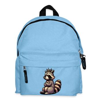 Waschbär Waschbären Waldtier lustiger Waschbär - Kinder Rucksack - Hellblau - Vorne
